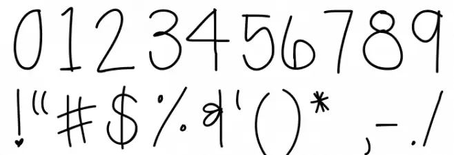 sunnyday Font OTHER CHARS