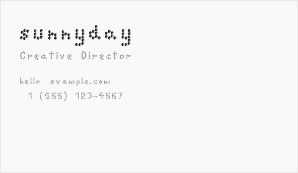 sunnyday Business Card