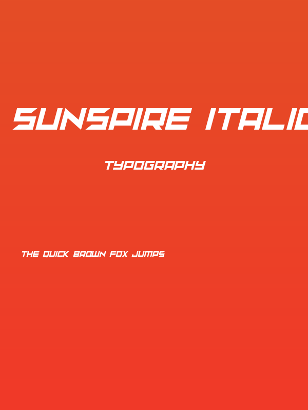 sunspire Italic Poster