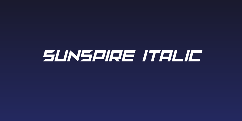 sunspire Italic Social Header