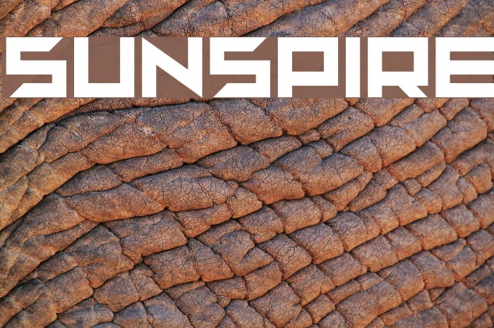 sunspire Font examples
