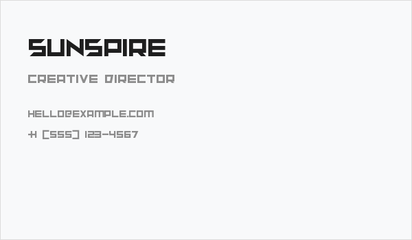sunspire Business Card