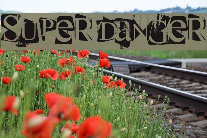 super danger Font examples