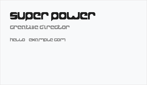 super power Business Card