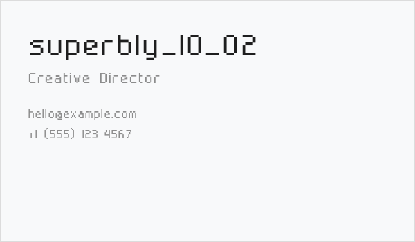 superbly_10_02 Business Card