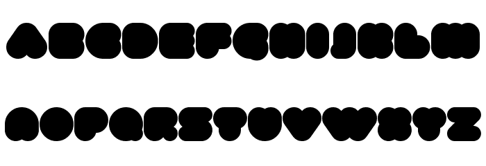 superbubbles Black Font LOWERCASE