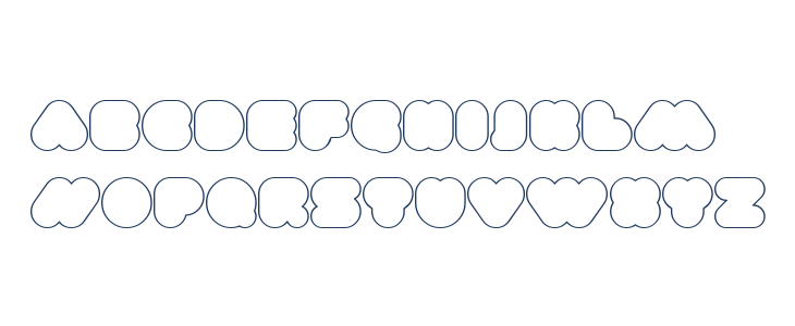 superbubbles Outline Lowercase