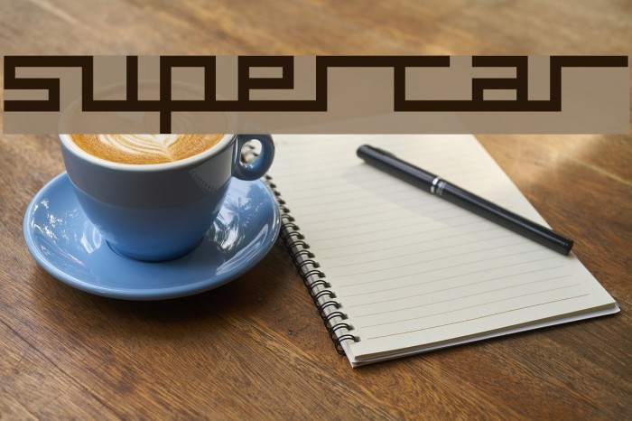 supercar Font examples