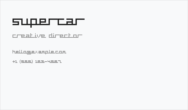 supercar Business Card