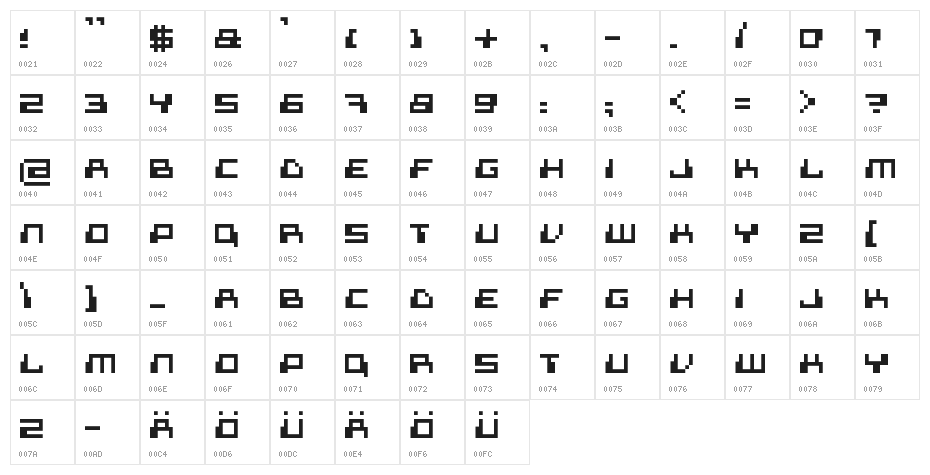 superdigital Character Map