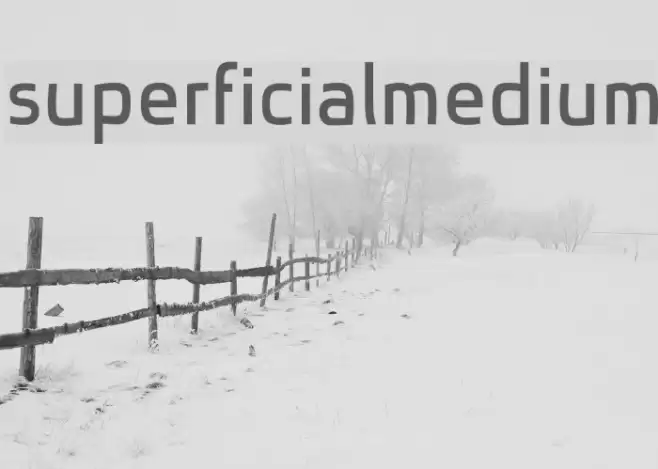 superficialmedium Font examples