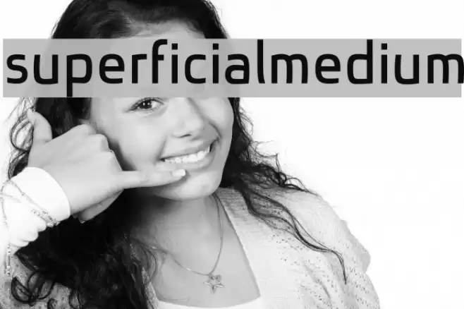 superficialmedium Font examples
