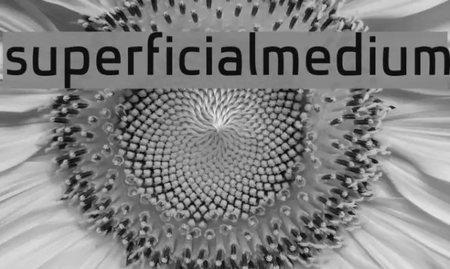 superficialmedium Font examples