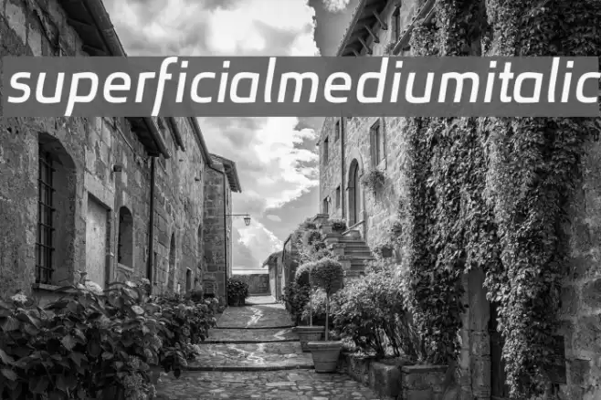 superficialmediumitalic Polices examples
