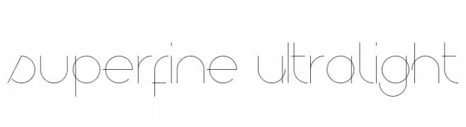 superfine UltraLight  font caratteri gratis