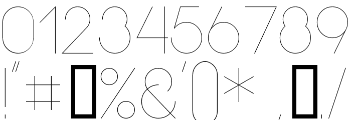 superfine UltraLight Font Alte caractere