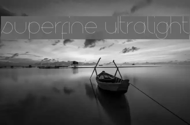 superfine UltraLight Font examples