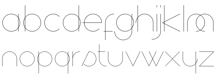 superfine UltraLight Font Litere mici