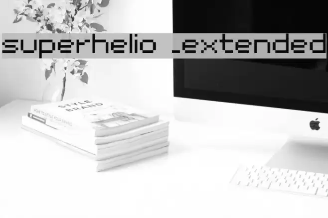 superhelio _extended Schriftart examples