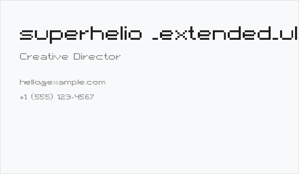 superhelio _extended_ultra Business Card