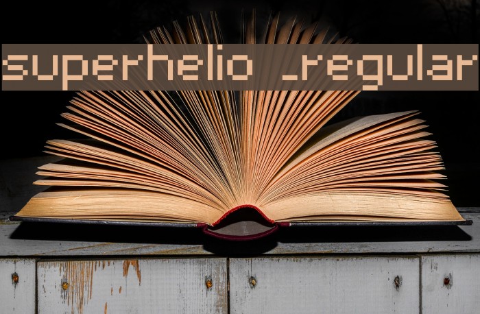 superhelio _regular Font examples