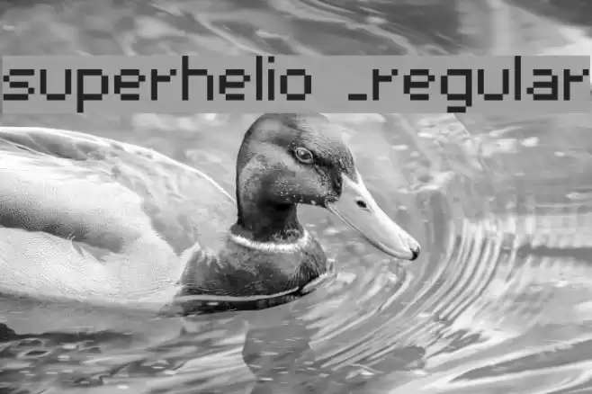 superhelio _regular Schriftart examples