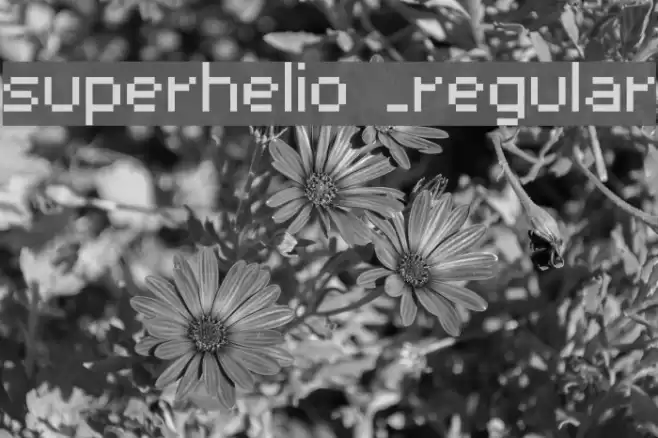 superhelio _regular Schriftart examples