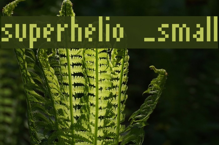 superhelio _small Font examples