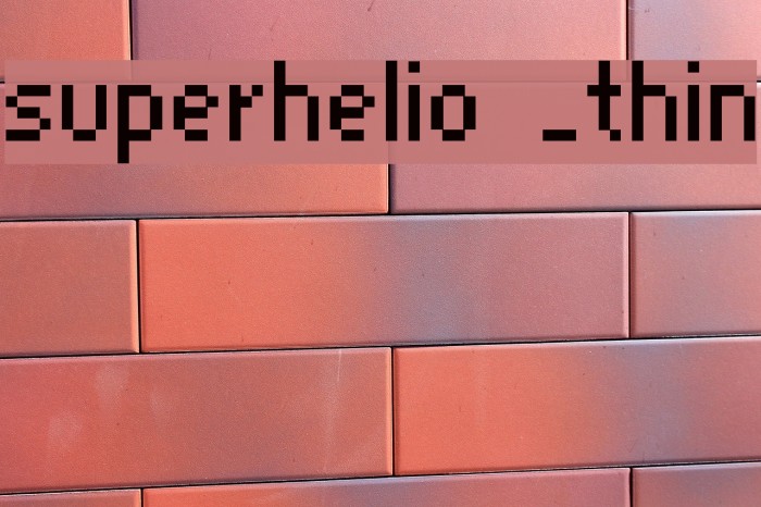 superhelio _thin Font examples