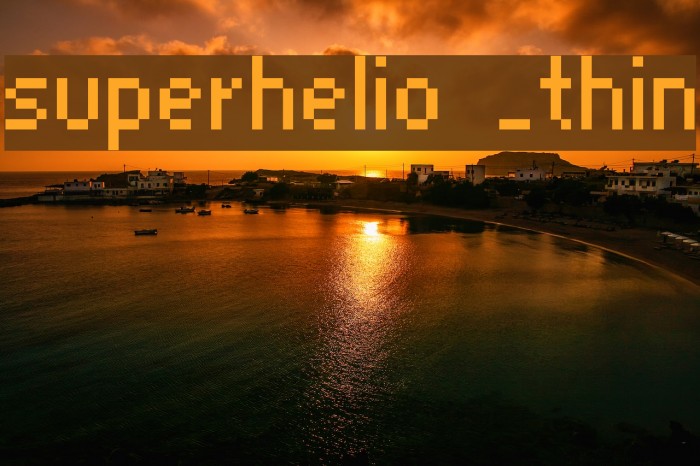 superhelio _thin Font examples