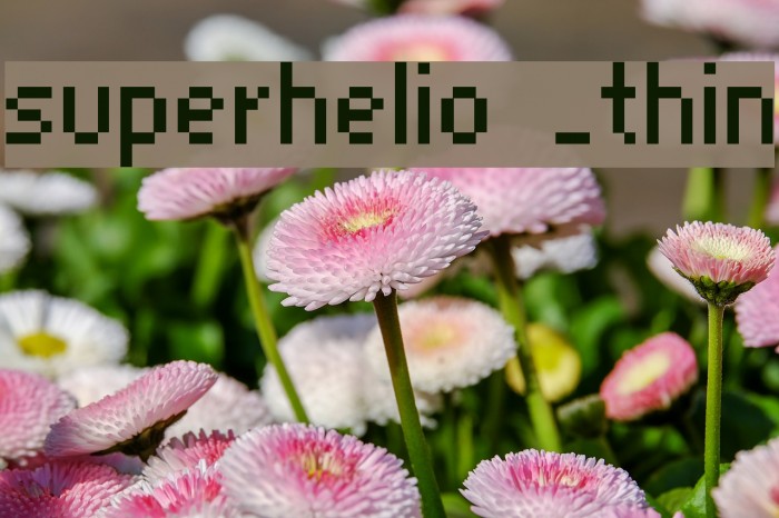 superhelio _thin Font examples