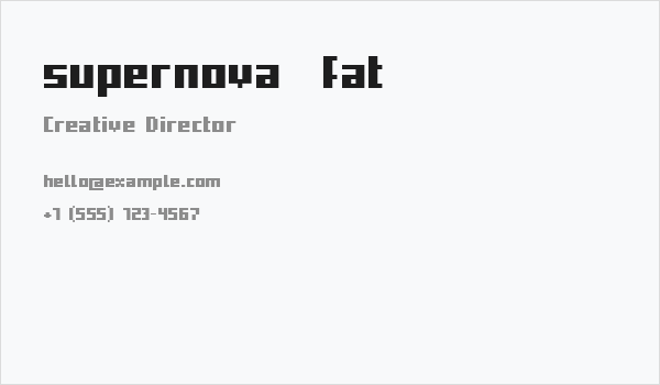 supernova  fat Business Card