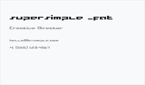 supersimple _fat Business Card
