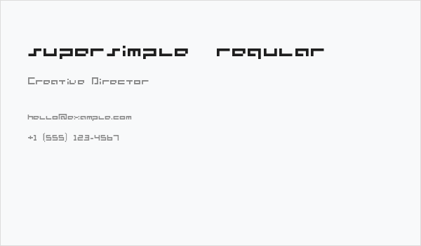 supersimple  regular Business Card