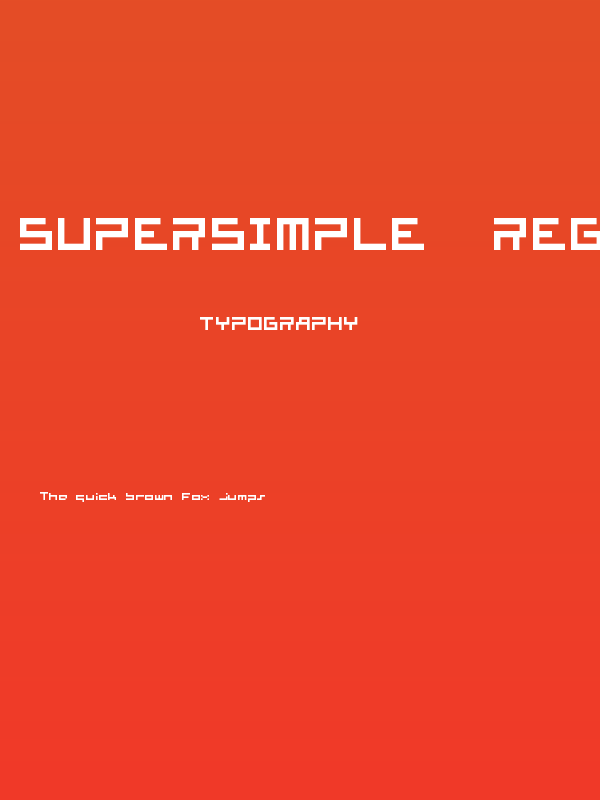 supersimple  regular Poster