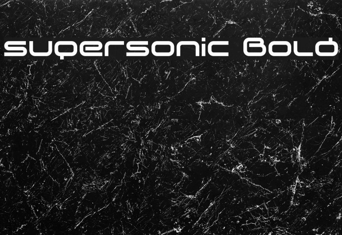 supersonic Bold Font examples