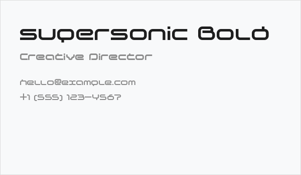 supersonic Bold Business Card
