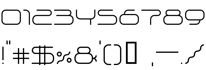 supersonic Thin Font OTHER CHARS