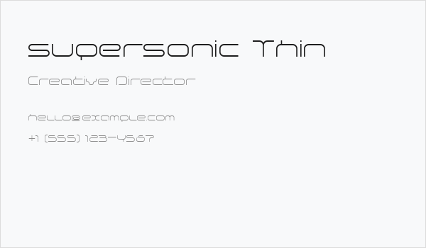 supersonic Thin Business Card