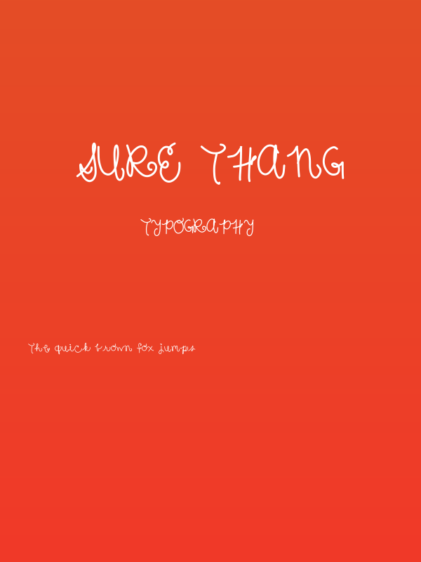 sure thang Poster