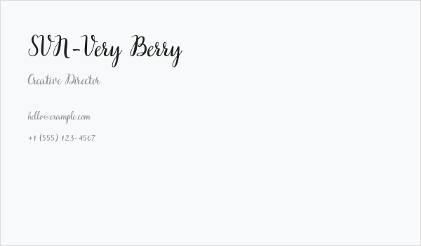 SVN-Very Berry Business Card