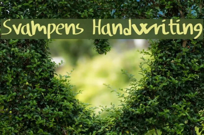 Svampens Handwriting Example 1