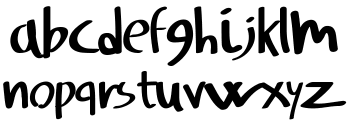 Svampens Handwriting Font LOWERCASE