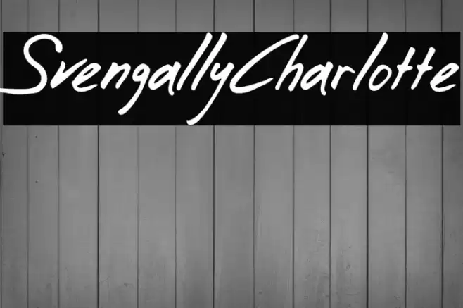 SvengallyCharlotte Font examples