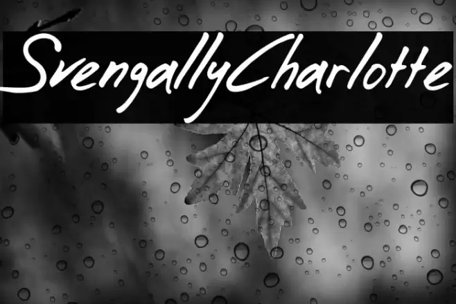 SvengallyCharlotte Font examples