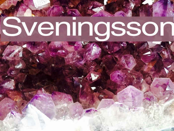 Sveningsson Font examples
