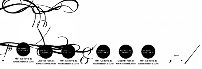 Sverige Script Decorated Demo Font OTHER CHARS