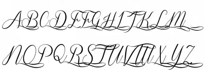 Sverige Script Decorated Demo Schriftart Groß