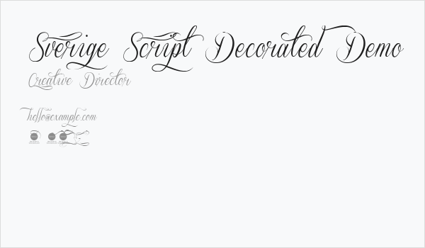 Sverige Script Decorated Demo Business Card