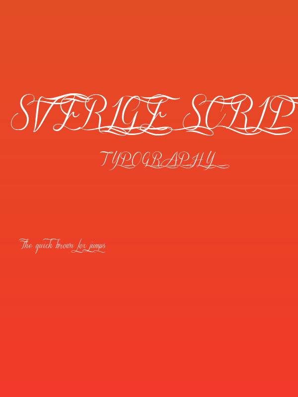 Sverige Script Decorated Demo Poster